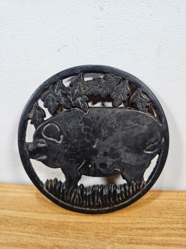Vintage round black cast - vintage,