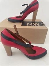 Hobbs T-Bar Shoes UK8 EU41 Red