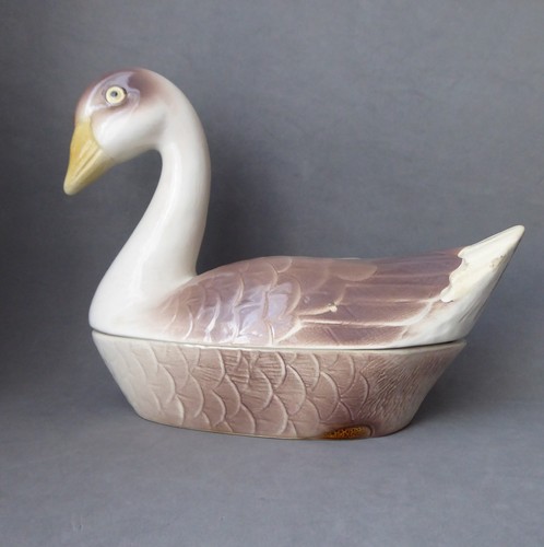 Old terrine cygne ceramic - old, le