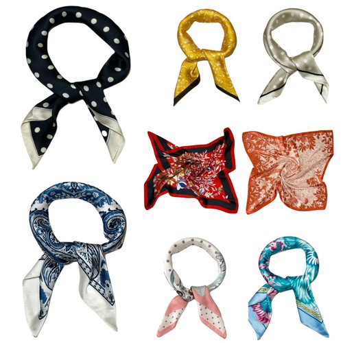 Square satin silk scarves - satin,