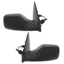 Cable Control Wing Door Mirrors Peugeot 106 1991-2003 With Black Covers 1 Pair