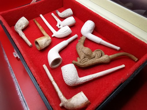 Mixture ten clay pipes - mixture, in