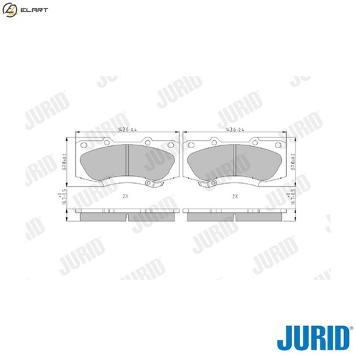 Brake pad set disc - set,