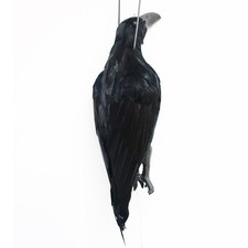 Halloween Realistic Crow Prop Fake Raven Black Feathered Party Garden Home Decor
