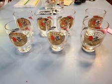 RARE Vintage 7 1963 Corvette Stingray Advertising Car Dealer Drinking Glasses 