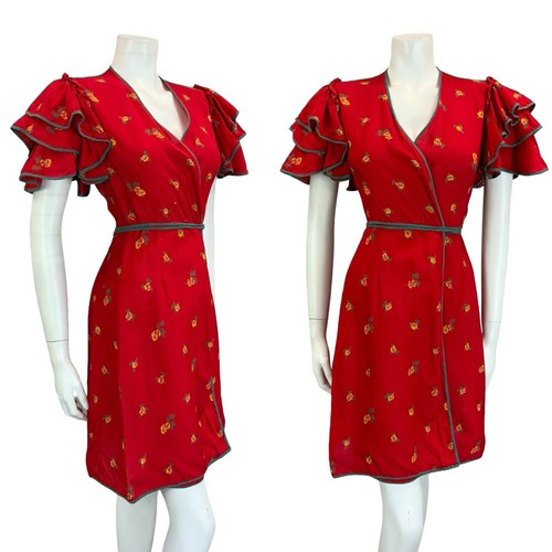 Vtg 70s boho red - 70s,