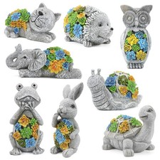 SOLAR GARDEN STATUE ORNAMENT ANIMAL RESIN GARDEN DECOR PATIO BALCONY OUTDOOR