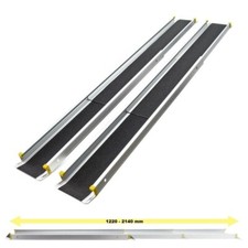 Telescopic Aluminium Loading Ramps | Set of 2 | Up to 270 kg | Non-Skid Surface
