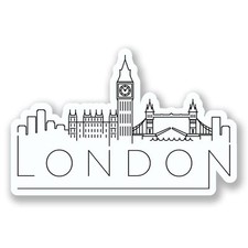 2 x London England Vinyl Sticker Laptop Travel Luggage Car #6638Â 