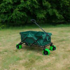 FOLDABLE GARDEN TRAILER COLLAPSIBLE PULL TROLLEY WAGON TRANSPORT HAND CART