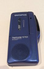 Olympus Pearlcorder S701 MicroCassette Handheld Voice Recorder Dictaphone Blue