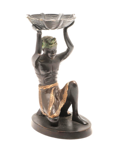 Cold painted bronze figurine - painted,