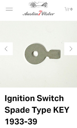 Austin seven ignition key - 7,