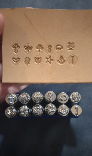 Leather punch stamps set - , brand