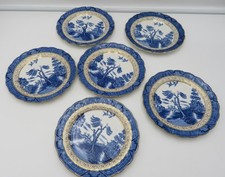 Antique Booths Real Old Willow 6 dessert plates, silicon china
