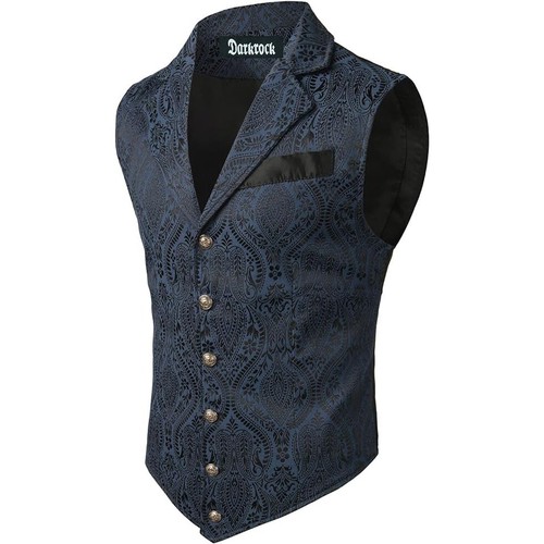 Men victorian blue brocade - victorian,