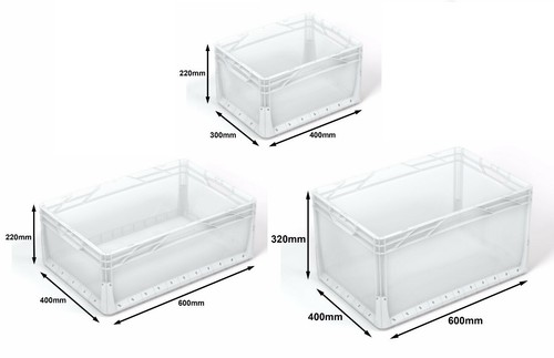 Clear euro stacking heavy duty - clear,