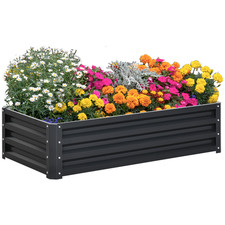 Grey Raised Garden Bed Steel