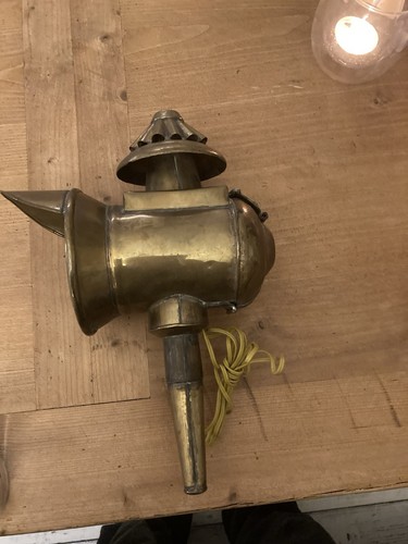 Vintage carriage lamp brass - vintage,