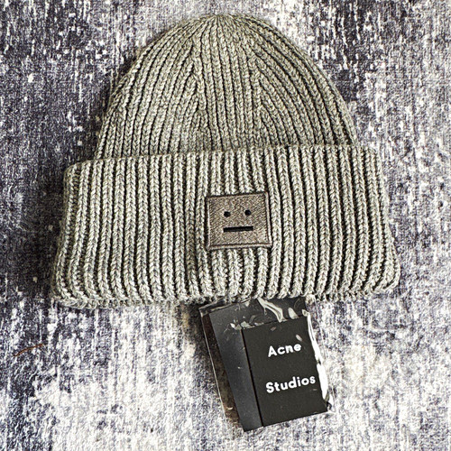 Acne studios grey ribbed wool - studios,
