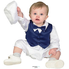  Baby Boys Christening Outfit / Christening Suit 3pc Suit Navy Bow Tie