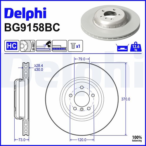 Front brake disc delphi - front,