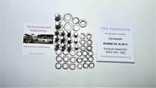 Kawasaki KH500 H Series - Exhaust Assembly Bolts Set - Stainless Steel
