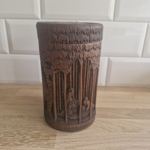 Vintage chinese bamboo brush - vintage,