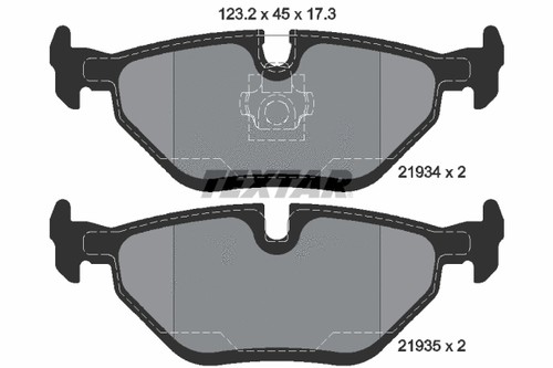 Rear brake pad set - rear, disc