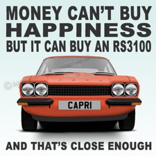 Ford Capri Mk1 RS3100 Drinks Coaster Birthday Fathers Day Christmas Happiness