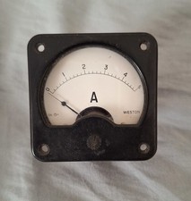 Vintage Weston Ammeter 5A max