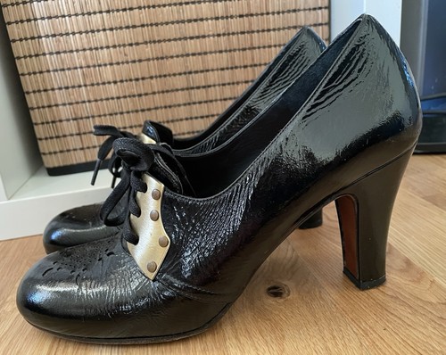 Chie mihara black patent - black,