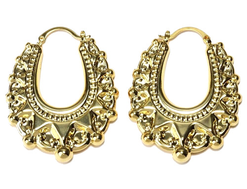 Victorian hoops 9ct yellow - 9ct,