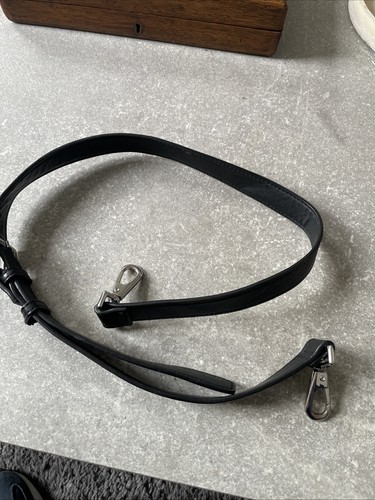 Black leather bag strap came - black,