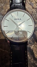 Rare Doxa watch, mens silver
