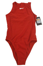 NIKE WOMENS WATERPOLO ONE PIECE RED UK 12. White Shelf