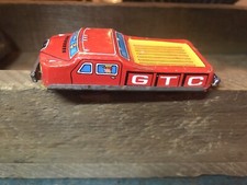 Vintage 1950's Japanese Friction Tin Car GTC Red   Toy Car