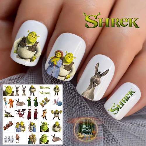 Shrek waterslide nail - nail, decals