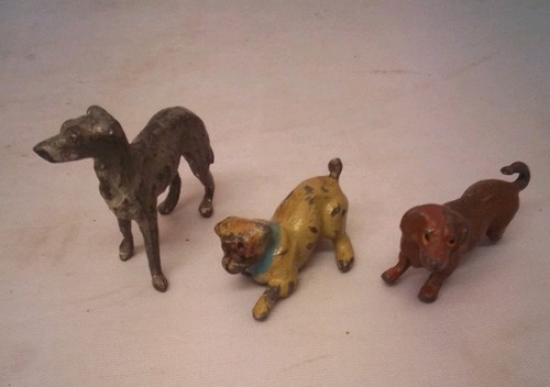 Vintage lead dogs - vintage, dachshund