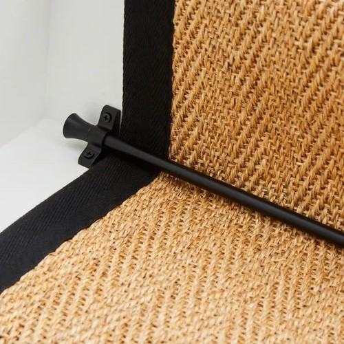 Matt black stair rod rods - matt,