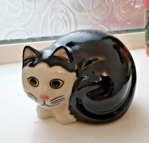Quail pottery ceramic cat - pottery,