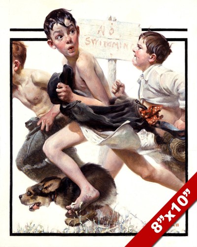 Norman rockwell boys caught - boys, no