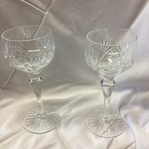 Pair stuart crystal hock - pair,