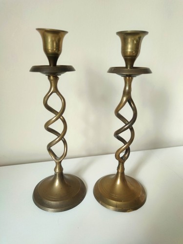 Vintage solid brass twisted - vintage,