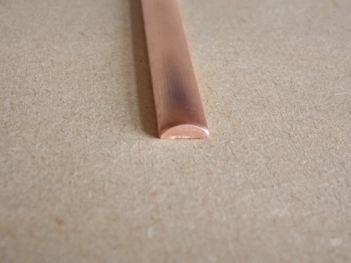 Shaped copper bar half - d,