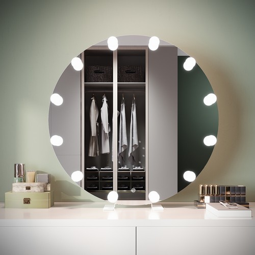 Round led mirror with - led,