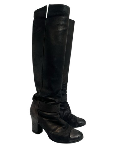 Vtg chanel black - chanel, leather