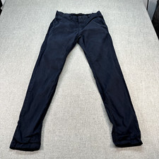 Zara Chino Pants Mens 30x30 Navy Blue Slim Straight Stretch