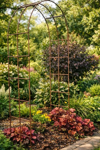 Rust metal garden - rust, arch