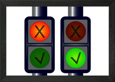 Tick Cross Traffic Lights